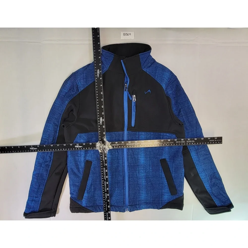 Kids Vertical 9 Boys Youth Softshell Jacket Blue Black XL 16/18‎